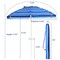 Costway 7.2 FT Portable Beach Umbrella Tilt Sand Anchor Cup Holder with Carry Bag Blue/Navy Blue/Rainbow/Green